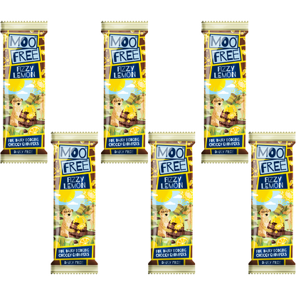 dairy free vegan fizzy lemon white chocolate bar
