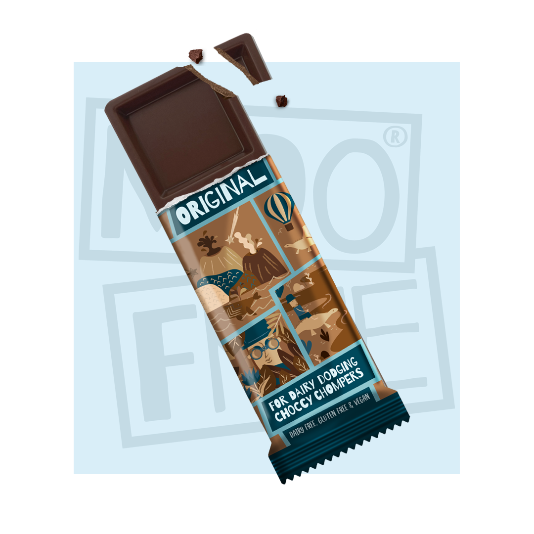 Dairy Free, Vegan Milk Chocolate Bars x 6 Moo Free